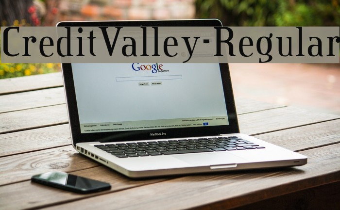 CreditValley-Regular Font examples