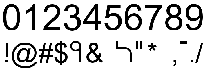 CreeNormal Font OTHER CHARS