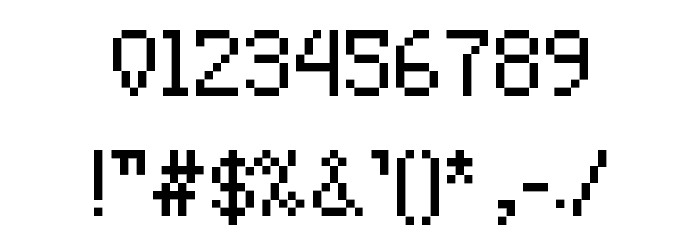 Creeper Pixel Regular Font OTHER CHARS
