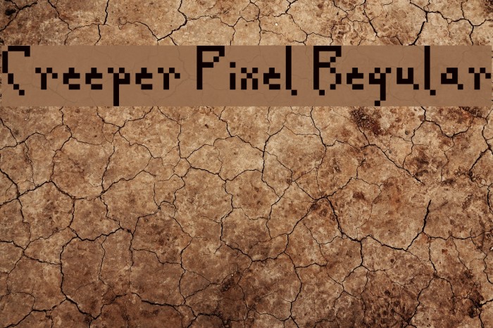 Creeper Pixel Regular Font examples