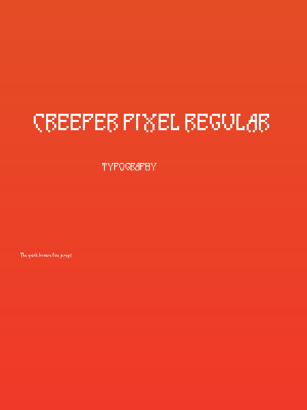 Creeper Pixel Regular Poster