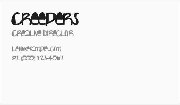 Creepers Business Card