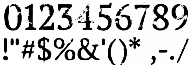 Creepshow Font OTHER CHARS