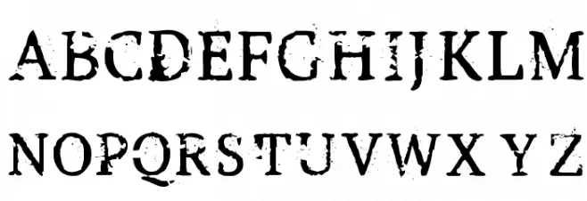 Creepshow Caratteri MAIUSCOLE