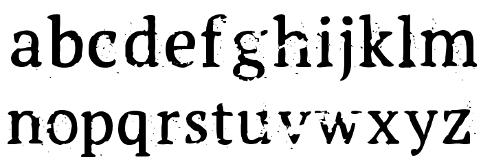 Creepshow Font LOWERCASE