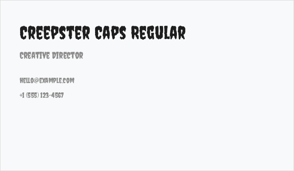 Creepster Caps Regular Business Card