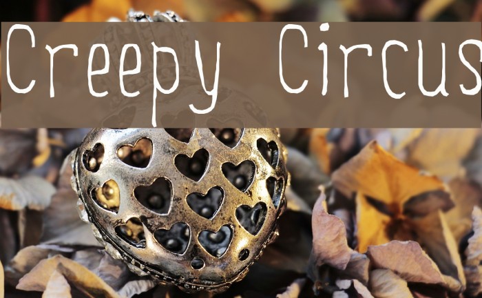 Creepy Circus Font examples
