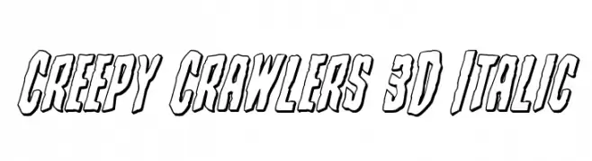 Creepy Crawlers 3D Italic  font caratteri gratis