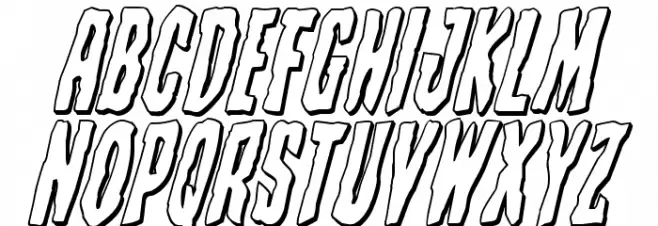 Creepy Crawlers 3D Italic Schriftart Groß