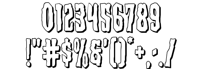 Creepy Crawlers 3D Font OTHER CHARS