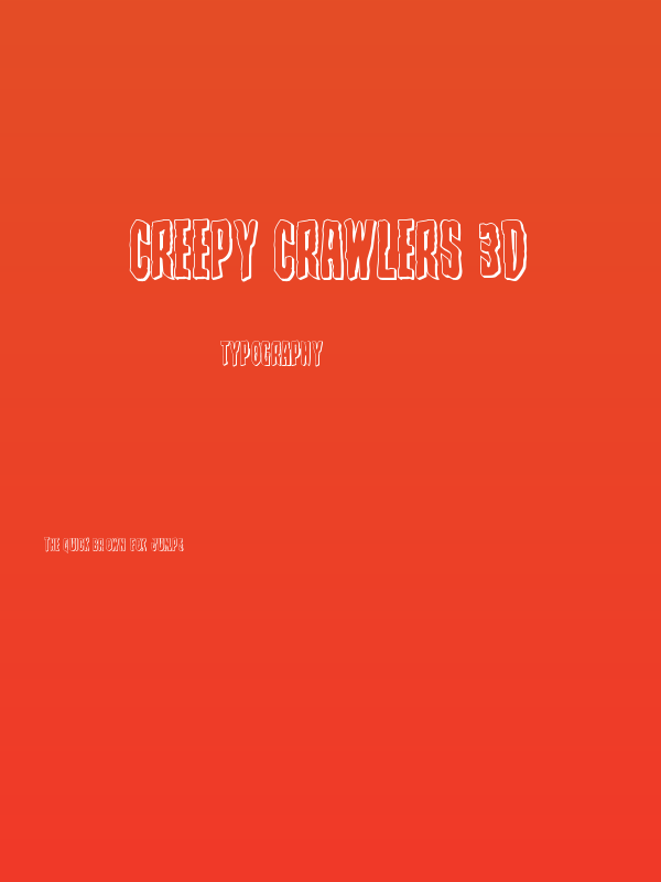 Creepy Crawlers 3D Poster