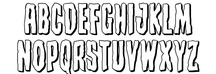 Creepy Crawlers 3D Font LOWERCASE