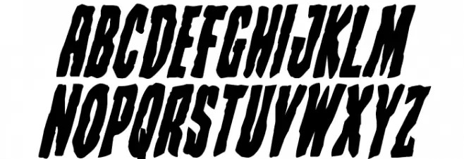 Creepy Crawlers Bold Italic Font Litere mari