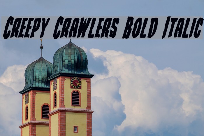 Creepy Crawlers Bold Italic Schriftart examples