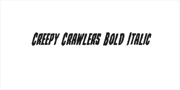 Creepy Crawlers Bold Italic Logo