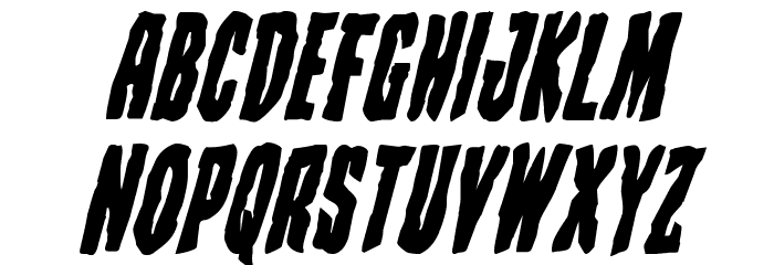 Creepy Crawlers Bold Italic Font LOWERCASE