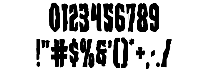 Creepy Crawlers Bold Font OTHER CHARS