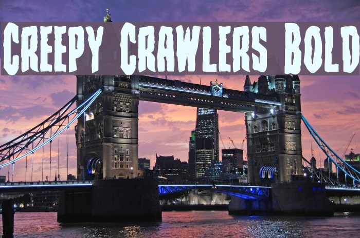 Creepy Crawlers Bold Font examples