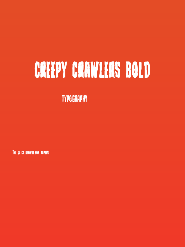 Creepy Crawlers Bold Poster