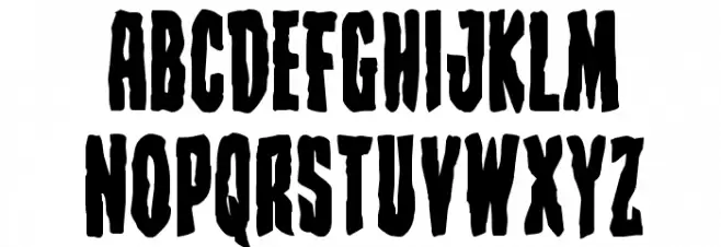 Creepy Crawlers Bold Schriftart Kleinbuchstaben