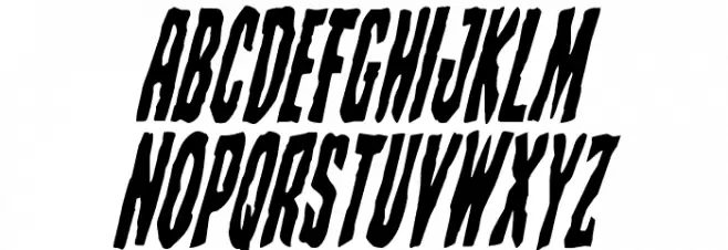 Creepy Crawlers Condensed Italic Fonte MAIÚSCULAS