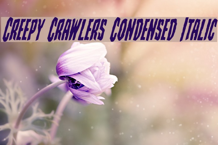 Creepy Crawlers Condensed Italic Font examples