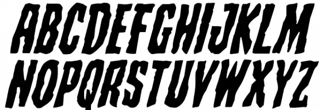 Creepy Crawlers Expanded Italic 字体 大写
