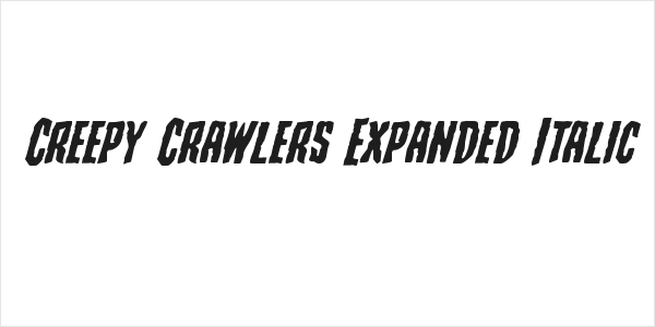 Creepy Crawlers Expanded Italic Logo