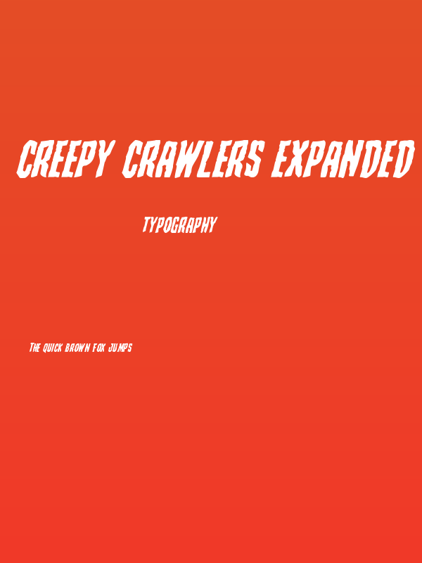 Creepy Crawlers Expanded Italic Poster