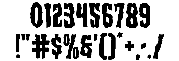 Creepy Crawlers Expanded Font OTHER CHARS