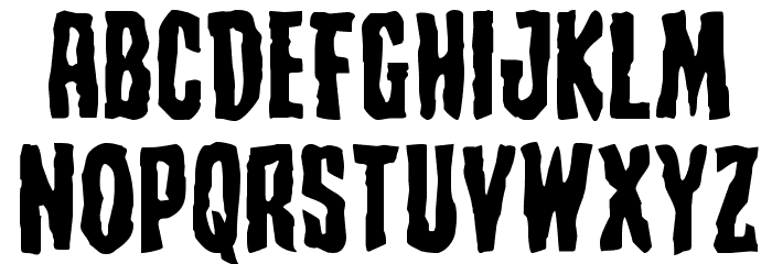 Creepy Crawlers Expanded Font LOWERCASE