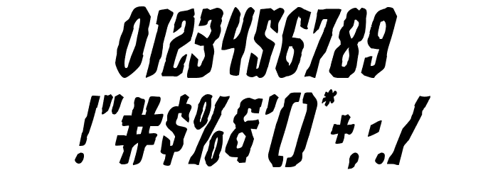 Creepy Crawlers Italic Font OTHER CHARS