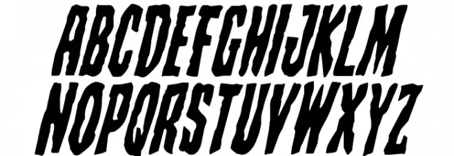 Creepy Crawlers Italic Schriftart Groß