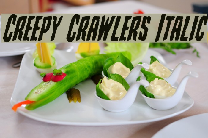 Creepy Crawlers Italic Font examples