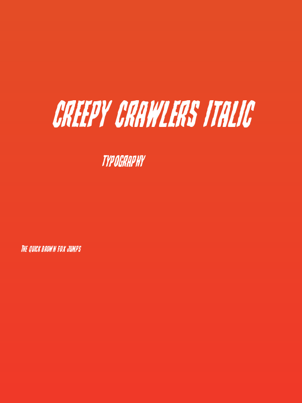 Creepy Crawlers Italic Poster