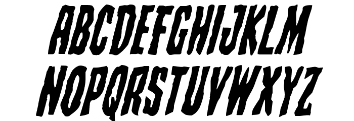 Creepy Crawlers Italic Font LOWERCASE