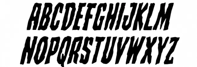 Creepy Crawlers Italic फ़ॉन्ट लोअरकेस