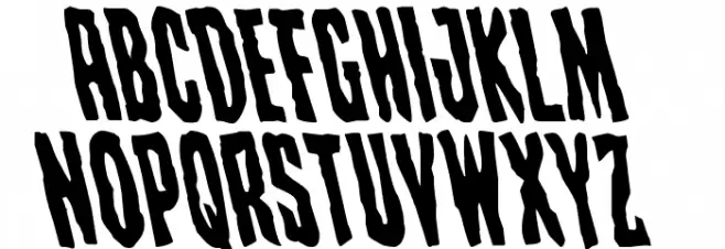 Creepy Crawlers Leftalic Font UPPERCASE