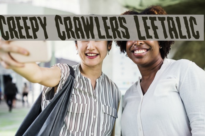 Creepy Crawlers Leftalic फ़ॉन्ट examples