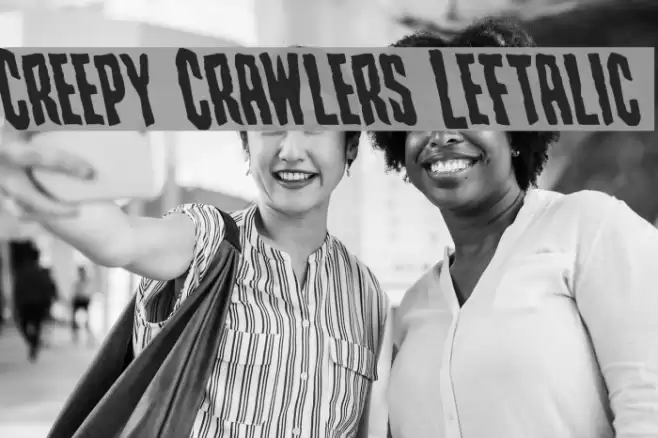 Creepy Crawlers Leftalic Font examples
