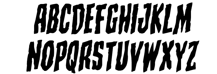 Creepy Crawlers Rotalic Font LOWERCASE