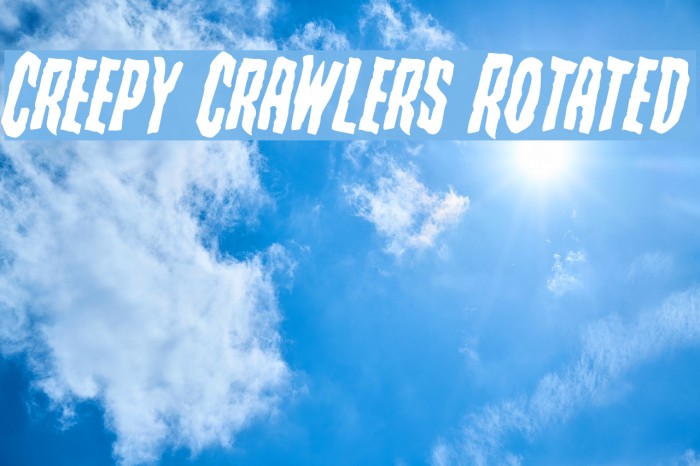 Creepy Crawlers Rotated Font examples