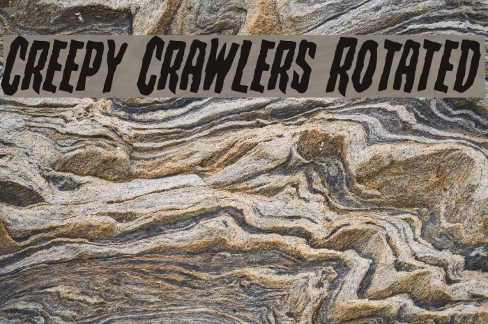 Creepy Crawlers Rotated Font examples