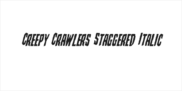 Creepy Crawlers Staggered Italic Logo