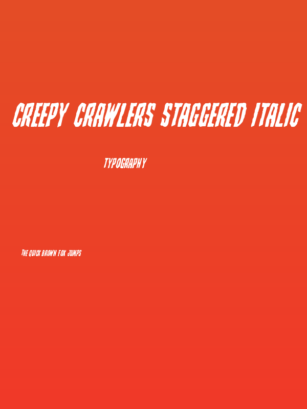 Creepy Crawlers Staggered Italic Poster