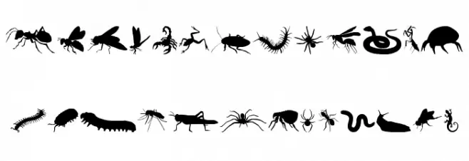 Creepy Crawlies Schriftart Groß