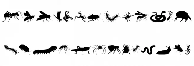 Creepy Crawlies Caratteri MINUSCOLO