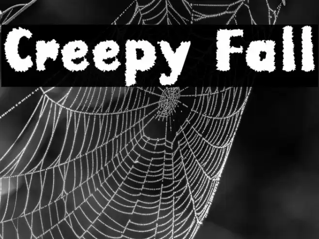 Creepy Fall Font examples