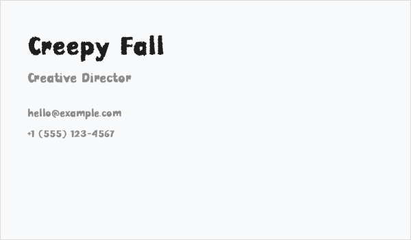 Creepy Fall Business Card