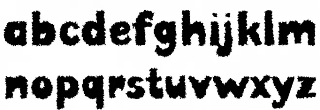 Creepy Fall Schriftart Kleinbuchstaben